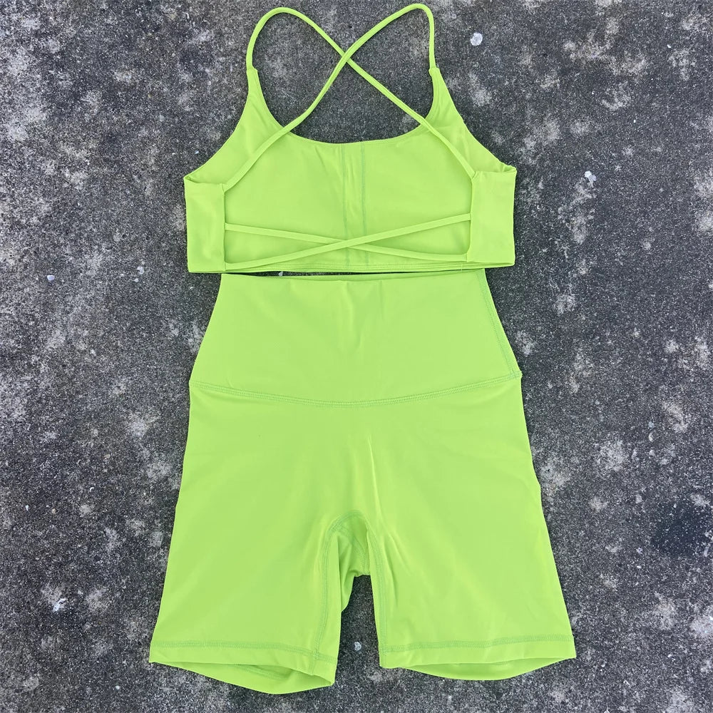 Athletic Comfort Yoga Set with Cross Straps ATHLEXES
