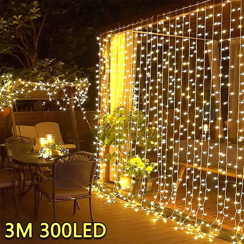 FairyGlow 3M LED Curtain String Lights USB Decor ATHLEXES