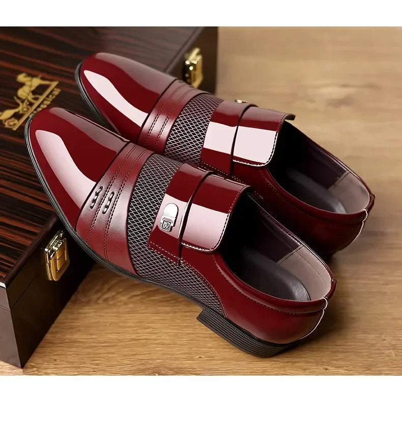 Classic Black Pointed Toe Leather Loafers for Men ATHLEXES