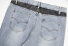 Retro Spliced Denim Trousers for Trendy Couples ATHLEXES