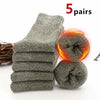 Retro Warm Wool Socks for Men - 5 Pairs ATHLEXES