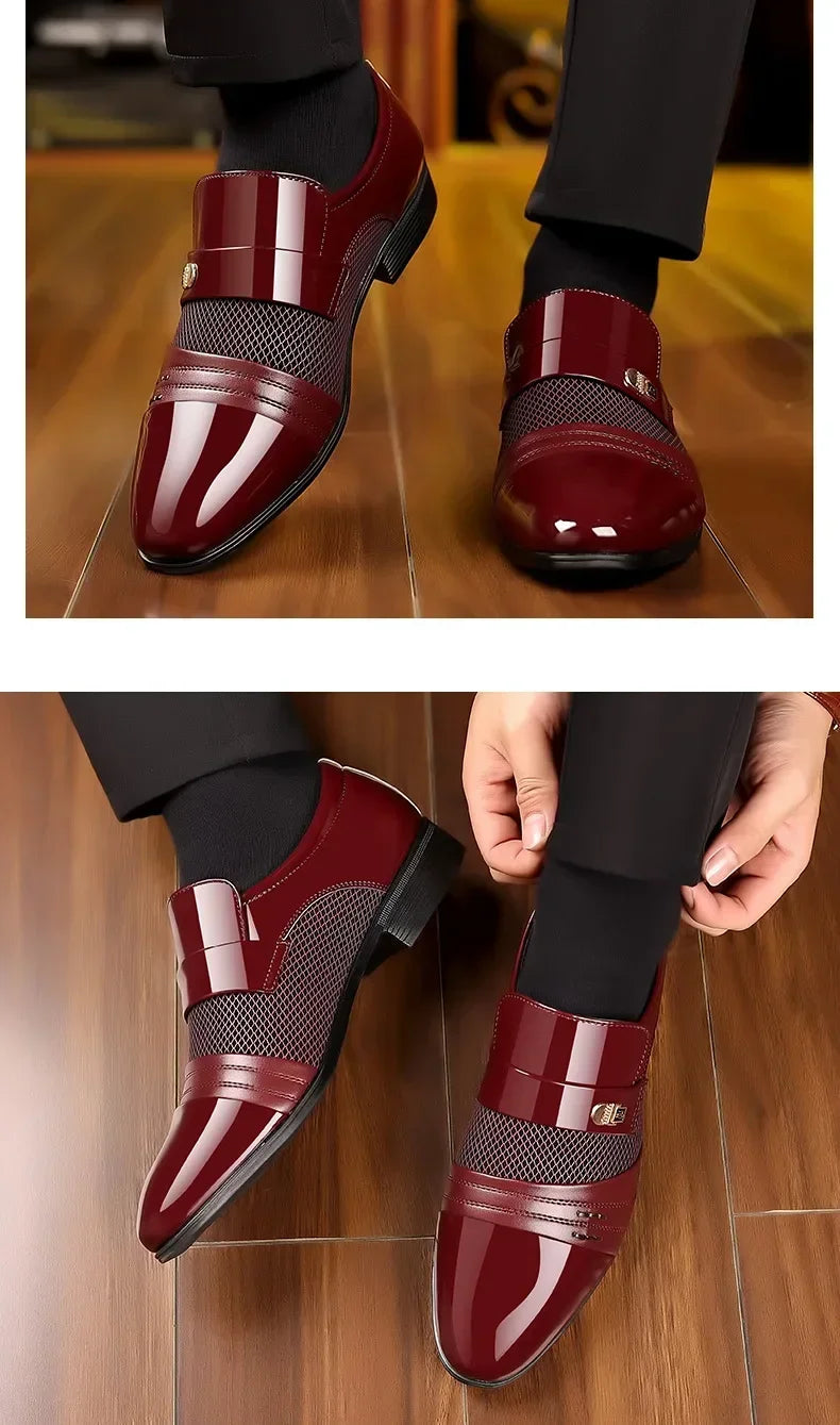 Classic Black Pointed Toe Leather Loafers for Men ATHLEXES