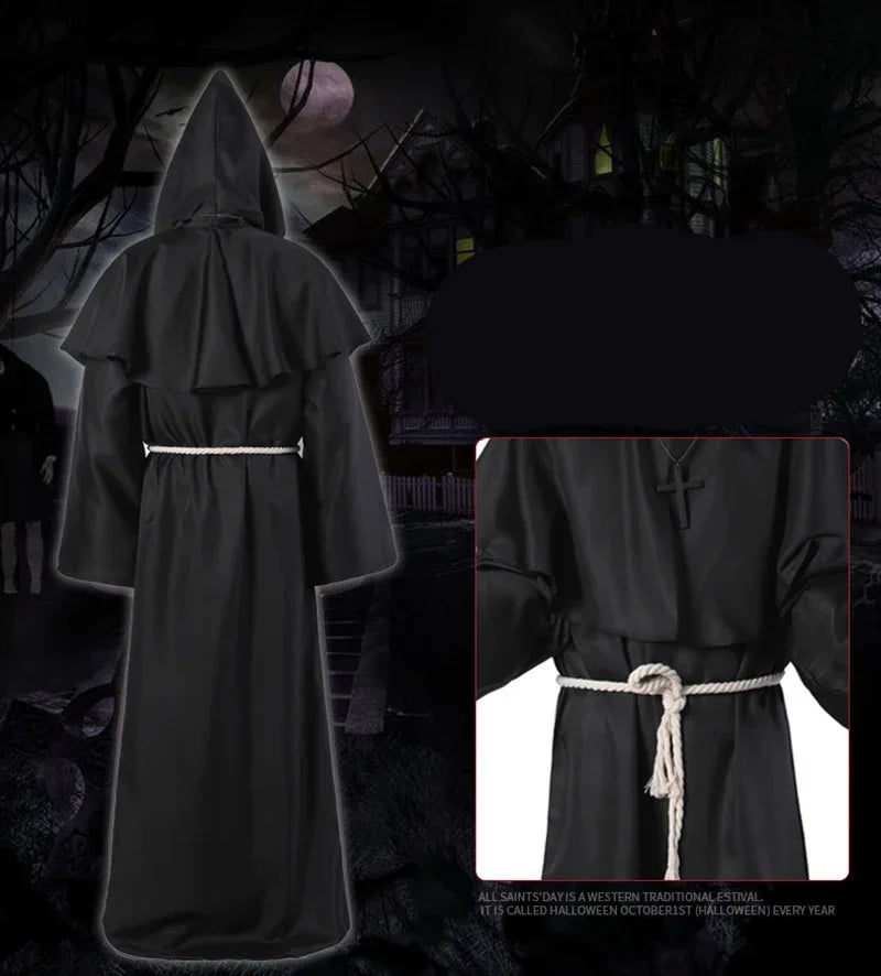 Mystic Monk Hooded Robe Costume for Halloween ATHLEXES