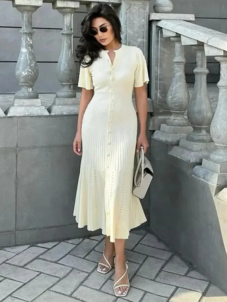 Elegant Summer Knit Dress for Women 2025 ATHLEXES