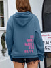 Happy Vibes Pink Letter Streetwear Hoodie ATHLEXES