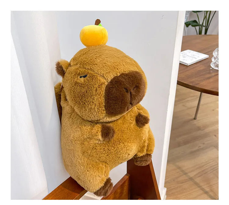Kawaii Capybara Plush Backpack for Kids ATHLEXES