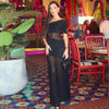Chic Off-Shoulder Mesh Maxi Dress for Women ATHLEXES