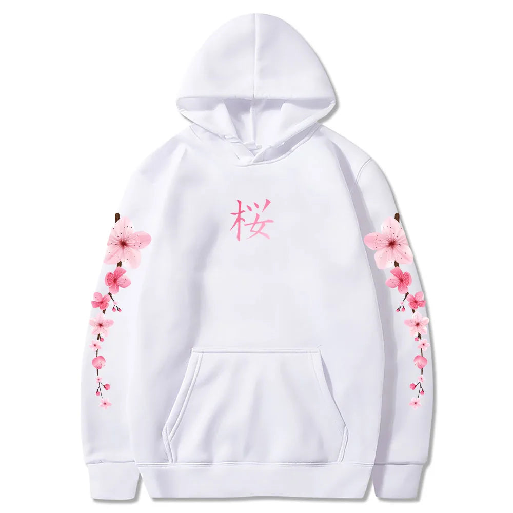 Sakura Blossom Graphic Hoodie for All Seasons ATHLEXES