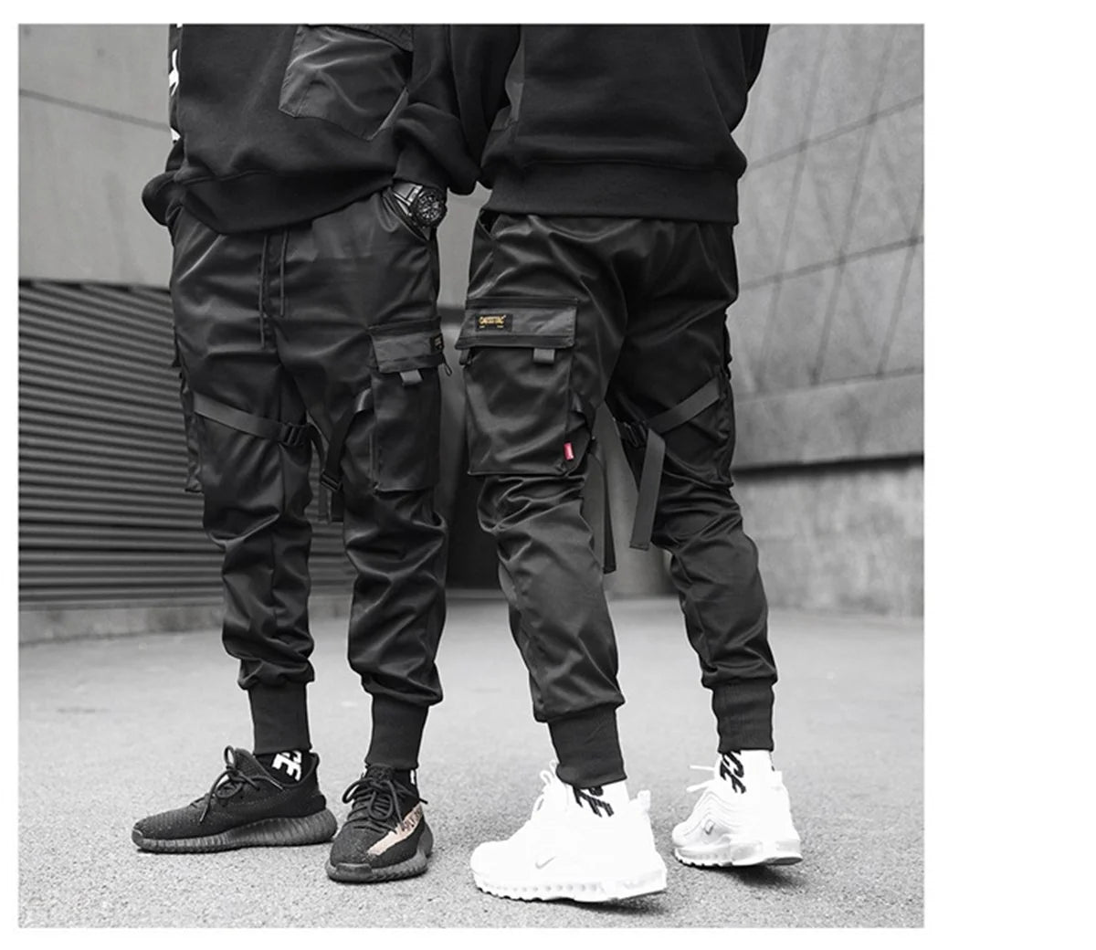 Urban Vibe Black Cargo Pants for Stylish Males ATHLEXES