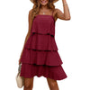 Chic Ruffle Tiered Chiffon Mini Dress for Summer ATHLEXES