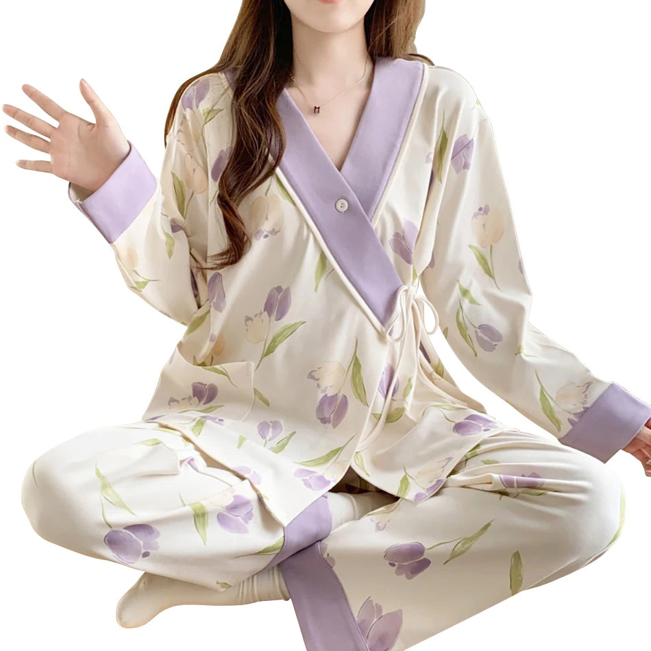 Elegant Maternity Nursing Pajama Set ATHLEXES