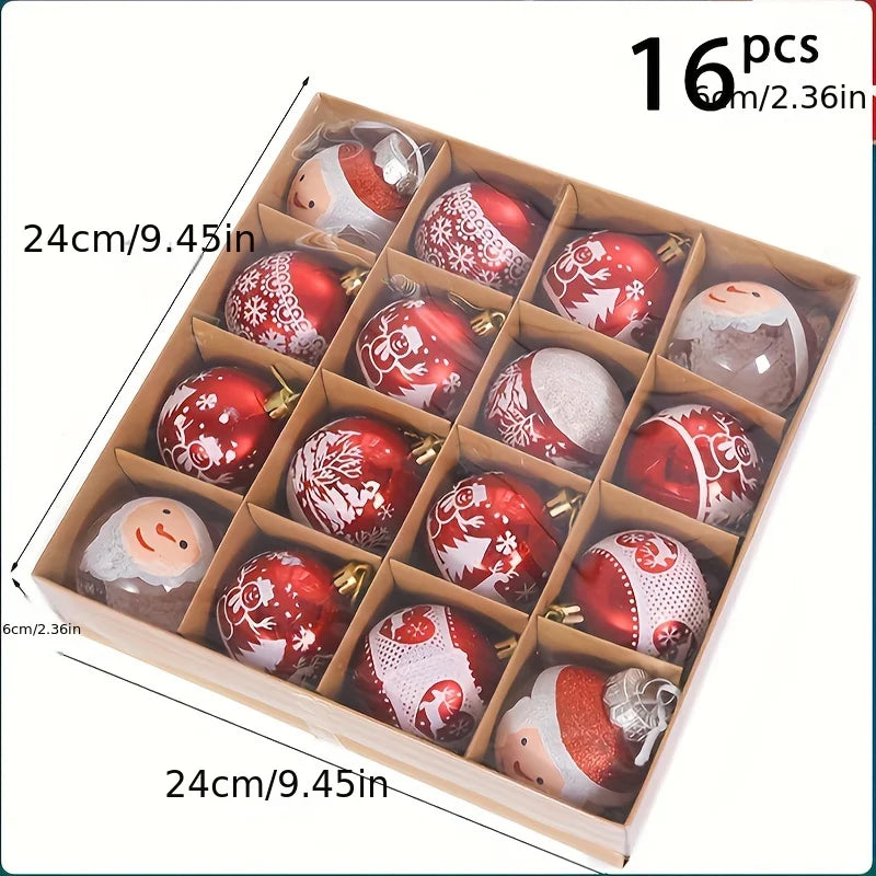 Festive 16pcs Christmas Ball Ornament Set ATHLEXES