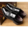 Classic Black Pointed Toe Leather Loafers for Men ATHLEXES