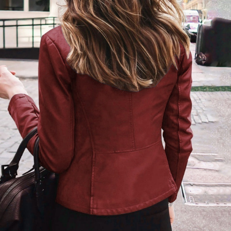 ChicMoto Women's Faux Leather Biker Jacket ATHLEXES