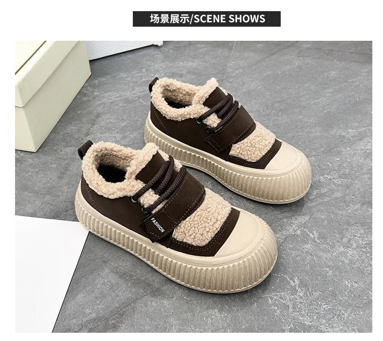 CozyFur Luxe Winter Lace-Up Sneakers ATHLEXES