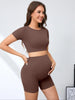 Maternity Seamless Workout Top and Legging Set ATHLEXES