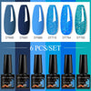 NailArt Pro 6pc UV Gel Polish Kit for Manicure ATHLEXES