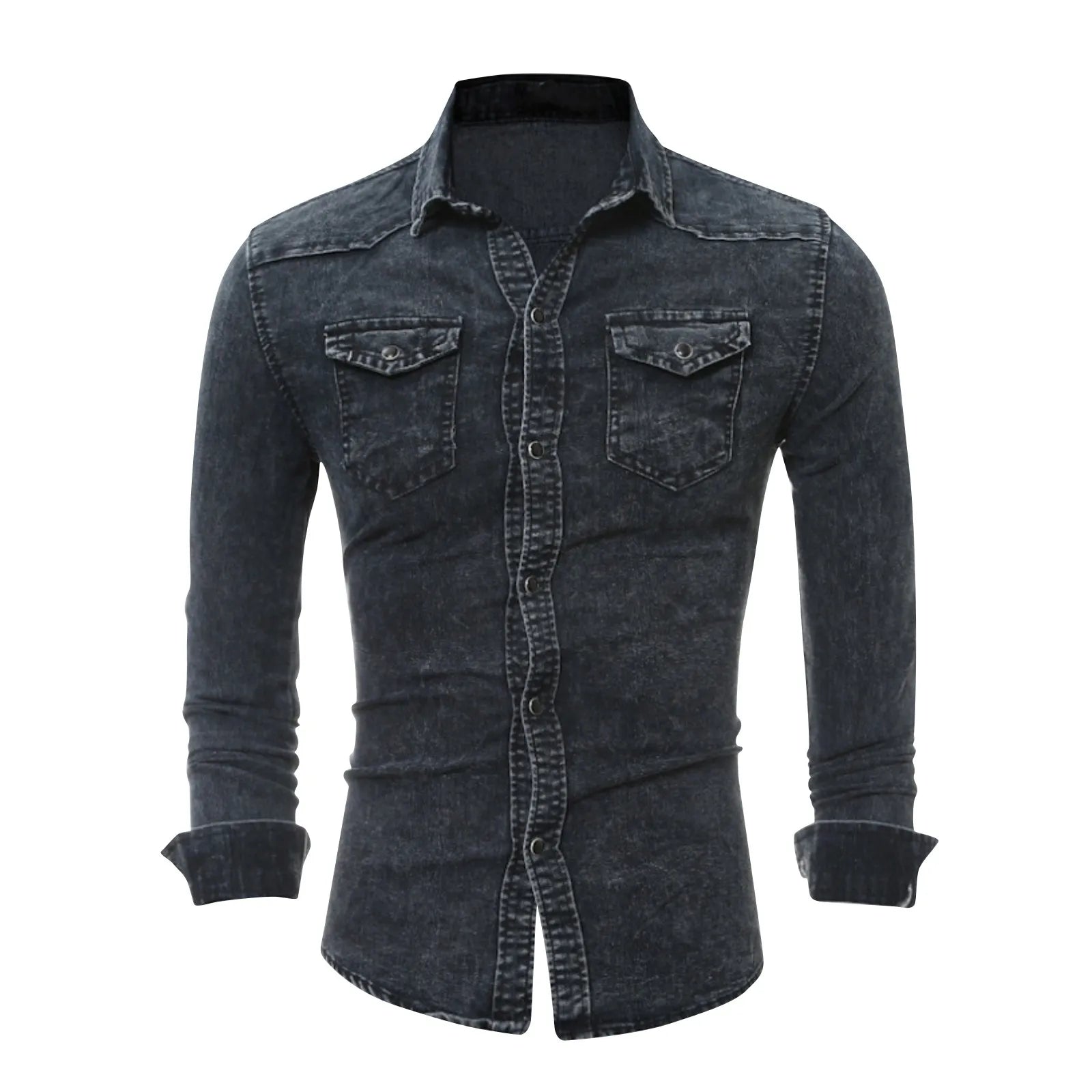 AutumnBlend Casual Denim Lapel Shirt ATHLEXES