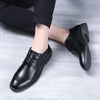 Men's Leather Shoes Business Casual Shoes British Style Youth Marriage Shoes Breathable Summer EVA Insole PVC Upper Shoes ATHLEXES