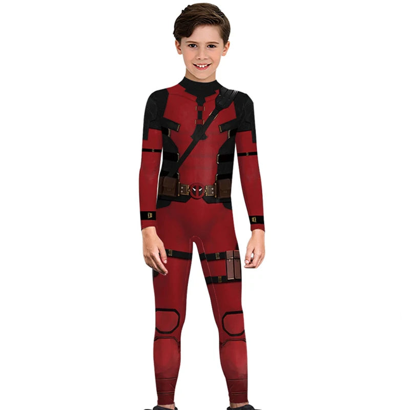 Deadpool Wolverine Kids Cosplay Jumpsuit Costume ATHLEXES