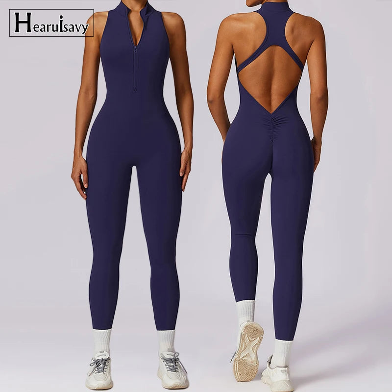 V-Back One-Piece Sports Jumpsuit ATHLEXES