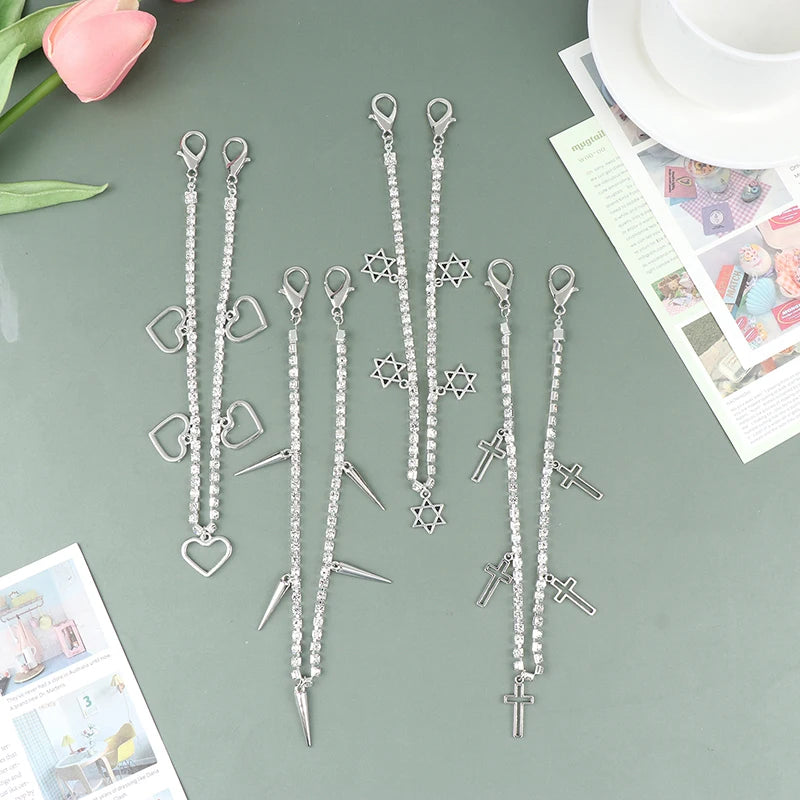 Chic Heart Tassel Boot Shoe Chain Jewelry for Trendy Sneakers ATHLEXES