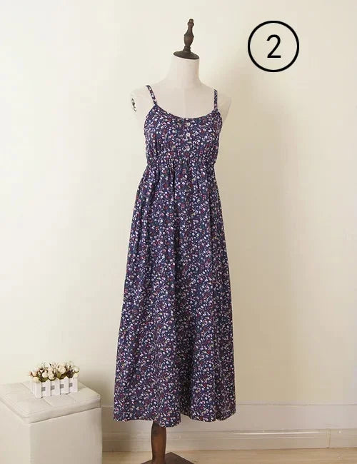 Floral Summer Maxi Halter Dress ATHLEXES