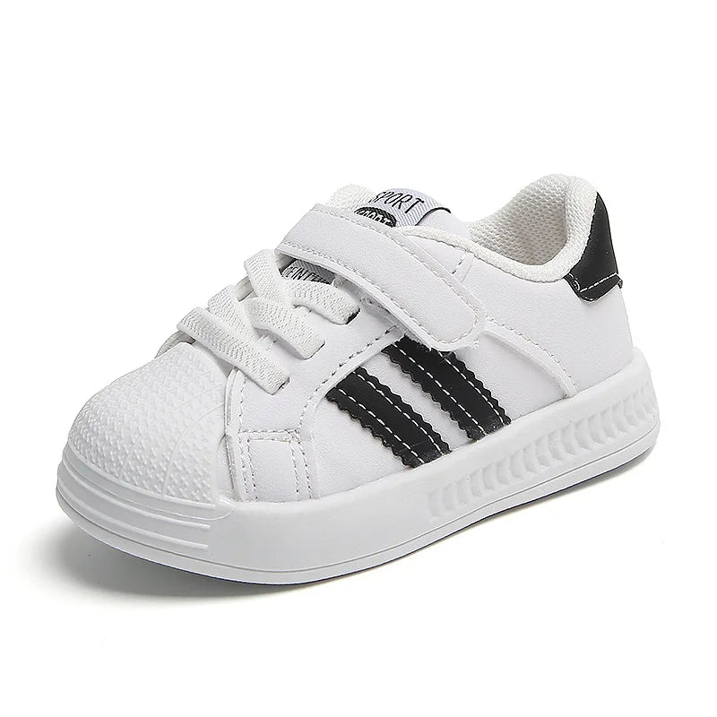 ChicStride 2 Striped White Baby Casual Sneakers ATHLEXES