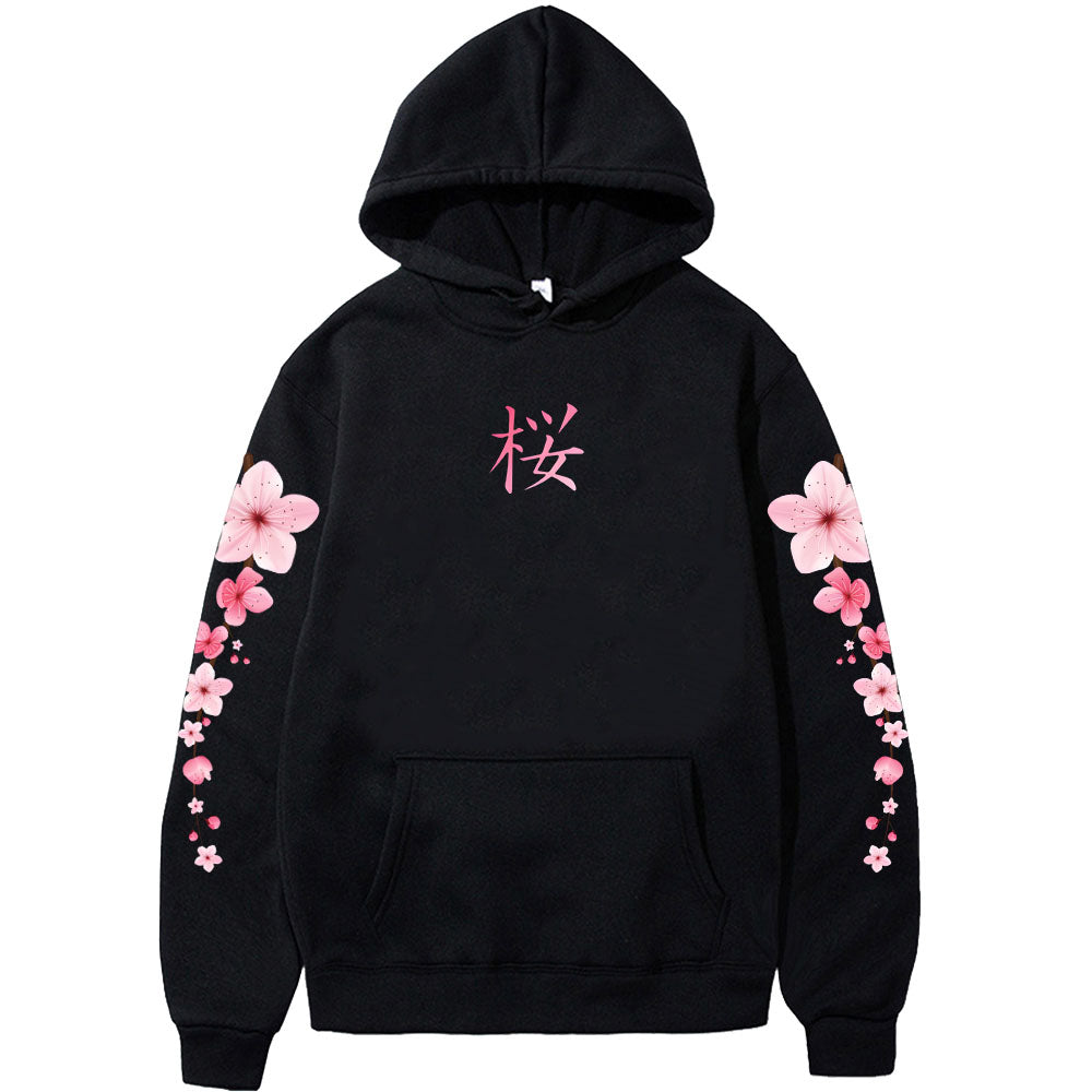 Sakura Blossom Graphic Hoodie for All Seasons ATHLEXES