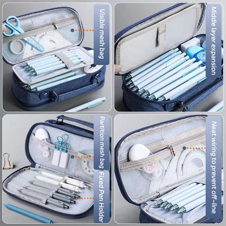 ElitePro Portable Pencil Case with Multi Compartments ATHLEXES