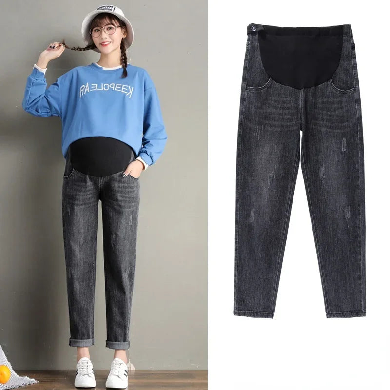 Maternity Boyfriend Jeans: Comfortable High Waist Denim ATHLEXES