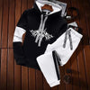 Stylish Tracksuit Set: Black & White Casual Wear ATHLEXES