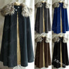Halloween Costume 3XL Men's Medieval Cloak with Fur Collar ATHLEXES