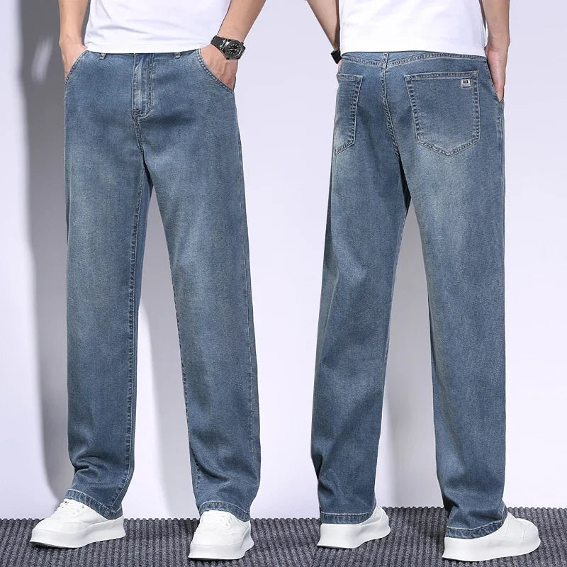 BreezeFit Menâ??s Lightweight Denim Straight Pants ATHLEXES