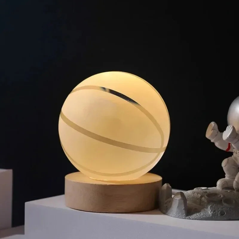 Luminous Saturn 3D Solar System Crystal Sphere ATHLEXES