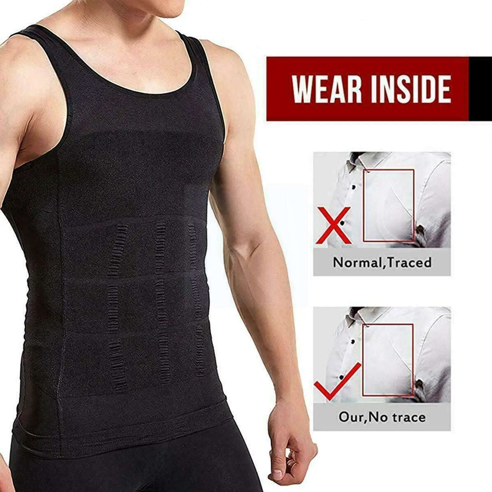 SlimFit Control Shapewear Vest for Men - Breathable Fitness Shirt ATHLEXES