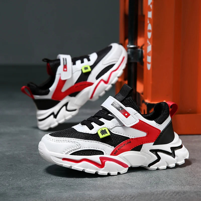 BreezeStride Leather Kid Sneakers for Active Boys ATHLEXES