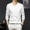Autumn New Promotion Ice Silk Men's V-Neck Casual Top 2023 ATHLEXES