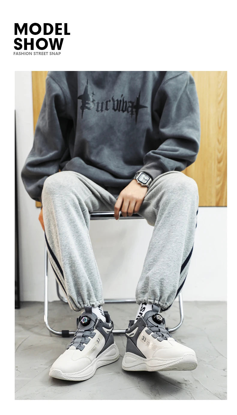 Comfy Rotating Buckle Mens Sneakers for Outdoor Adventures ATHLEXES