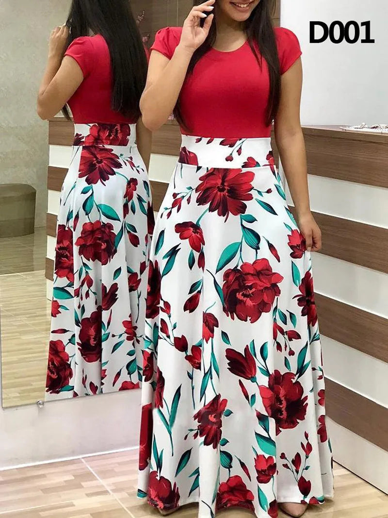 Boho Bliss Floral Maxi Dress for Summer ATHLEXES
