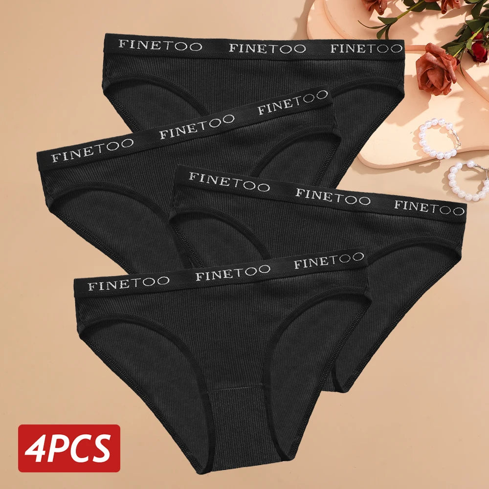 Cotton Comfort: 4PCS High Elastic Women's Briefs ATHLEXES