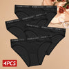 Cotton Comfort: 4PCS High Elastic Women's Briefs ATHLEXES