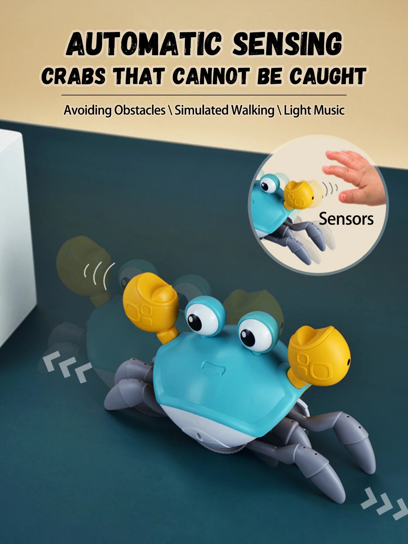 CrawlAway Music-Activated Crab Toy ATHLEXES
