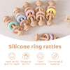 EcoBaby Wooden Rattles and Silicone Teether Set for Infants ATHLEXES