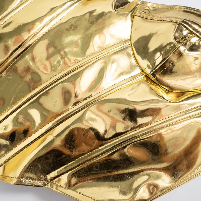 Goddess Glam Metallic Corset Top ATHLEXES