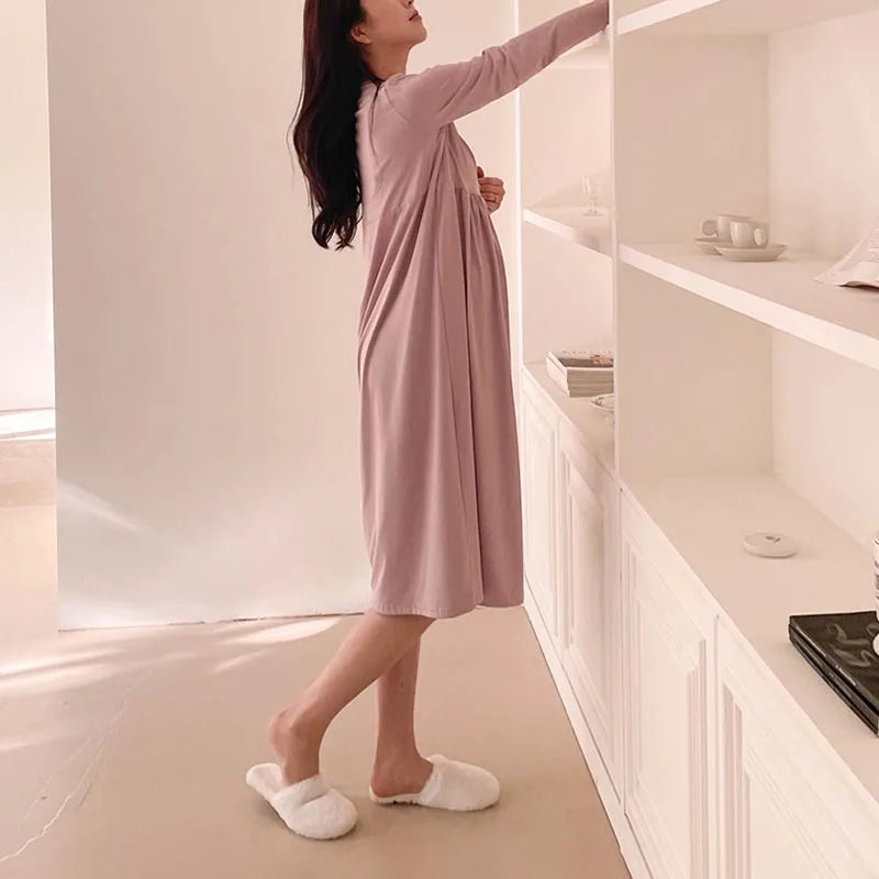 Maternity Comfort Nursing Sleepwear Gown ATHLEXES