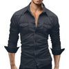 AutumnBlend Casual Denim Lapel Shirt ATHLEXES