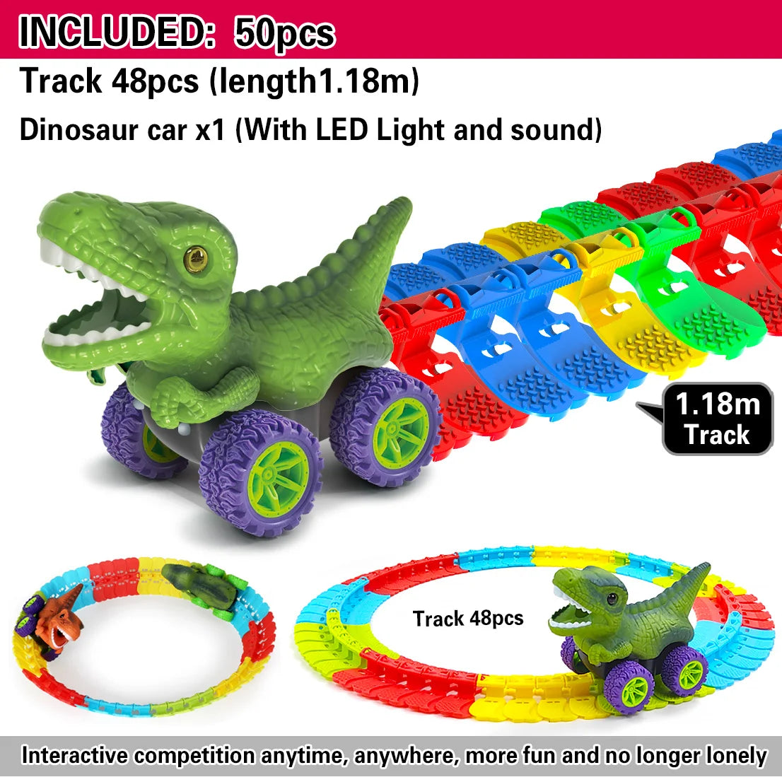 DinoTrack Flexi Race Set for Boys' Adventure ATHLEXES
