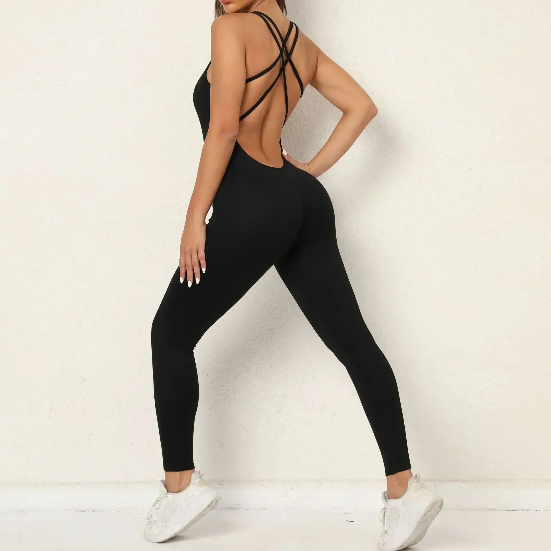Sculpt & Dance Backless Bodycon Scrunch Jumpsuit for Women ATHLEXES