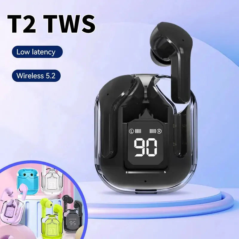T2 HiFi Wireless Earphones with LED Power Display ATHLEXES